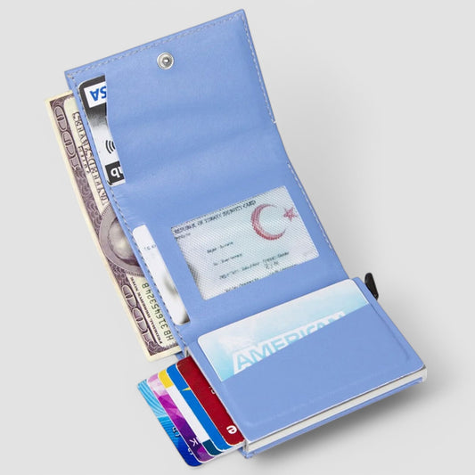 Lederax Para Gözlü Mekanizmalı Suni Deri Kartlık Cüzdan LD03