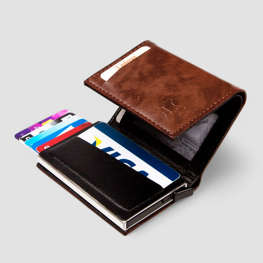 Lederax Para Gözlü Mekanizmalı Suni Deri Kartlık Cüzdan LD03