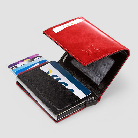 Lederax Para Gözlü Mekanizmalı Suni Deri Kartlık Cüzdan LD03