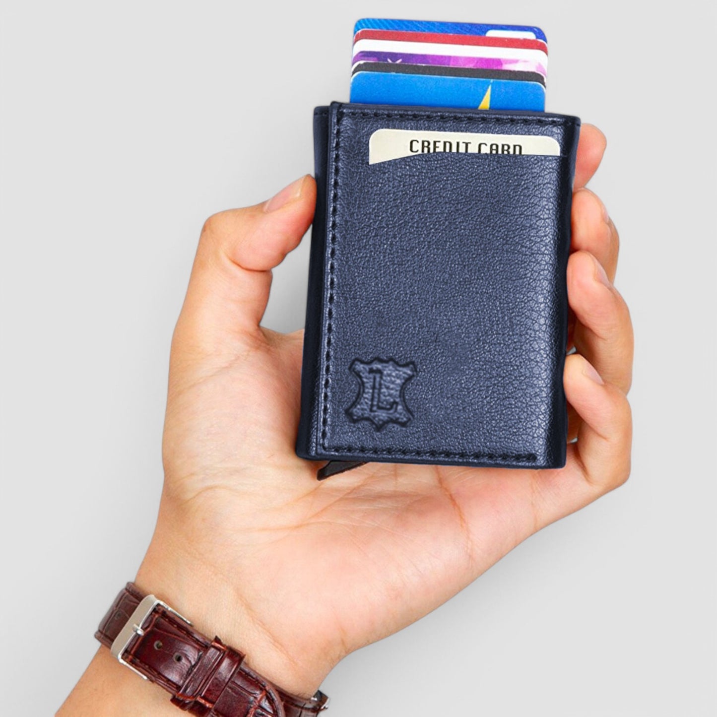 Lederax Suni Deri El Çantası Makyaj Çantası Mekanizmalı Cüzdan LD612