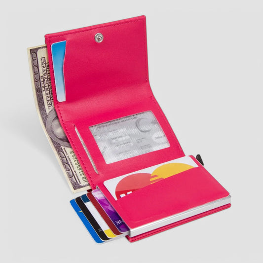 Lederax Para Gözlü Mekanizmalı Suni Deri Kartlık Cüzdan LD03