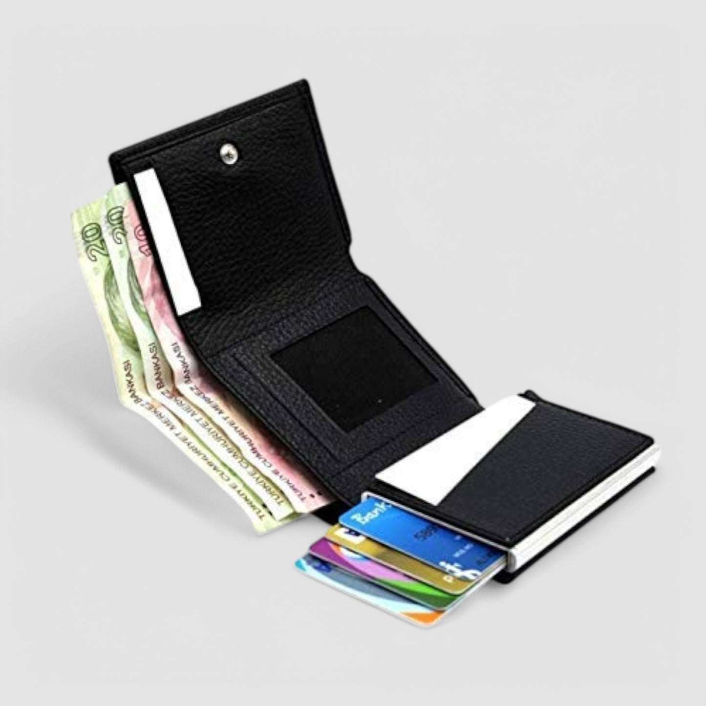 Lederax Suni Deri El Çantası Makyaj Çantası Mekanizmalı Cüzdan LD612