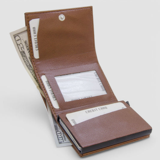 Lederax Para Gözlü Mekanizmalı Suni Deri Kartlık Cüzdan LD03