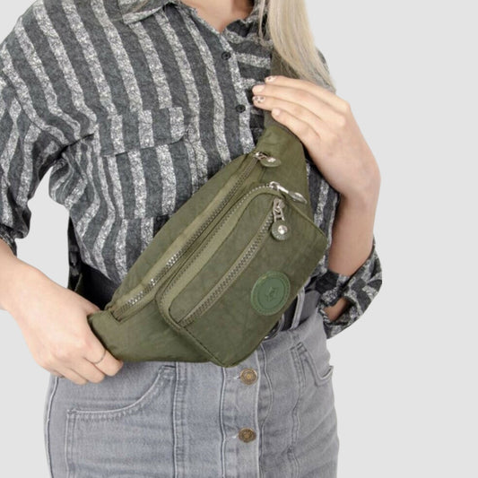 Lederax Çapraz Göğüs Çantası Bel Çantası Krinkıl Kumaş LD19