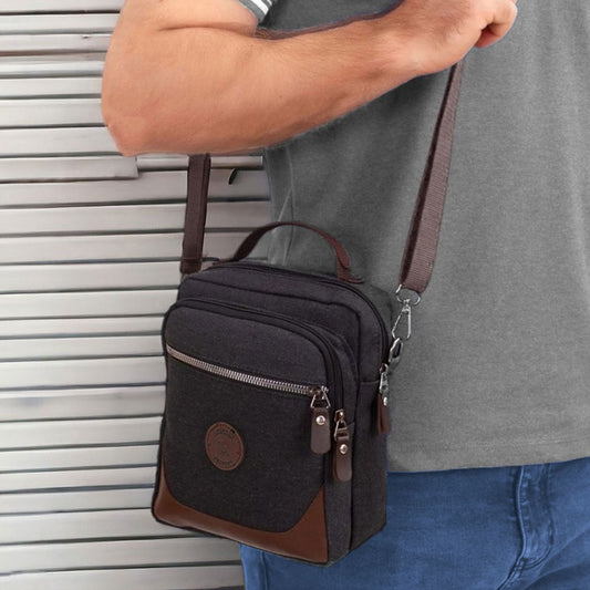 Lederax Kanvas Kumaş El ve Omuz Çantası LD478