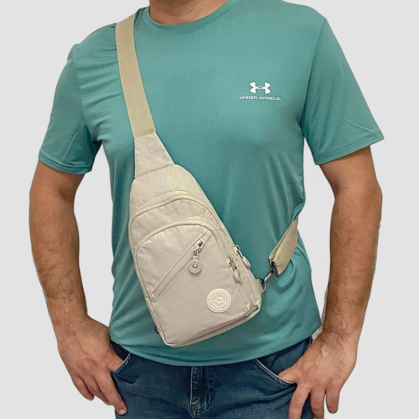 Lederax Krinkıl Kumaş Çapraz Askılı Göğüs Çantası Bodybag Ld51