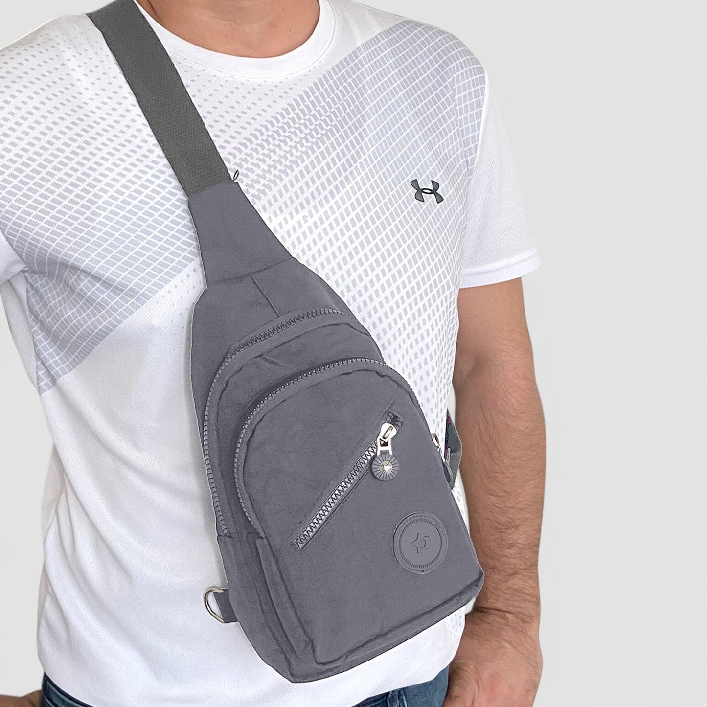 Lederax Krinkıl Kumaş Çapraz Askılı Göğüs Çantası Bodybag Ld51