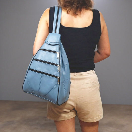 Lederax Hakiki Deri Çok Gözlü Sırt Ve Omuz Çantası LD52