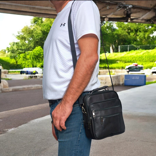 Lederax Hakiki Deri Çelik Kasalı El Çantası Büyük Boy LD119