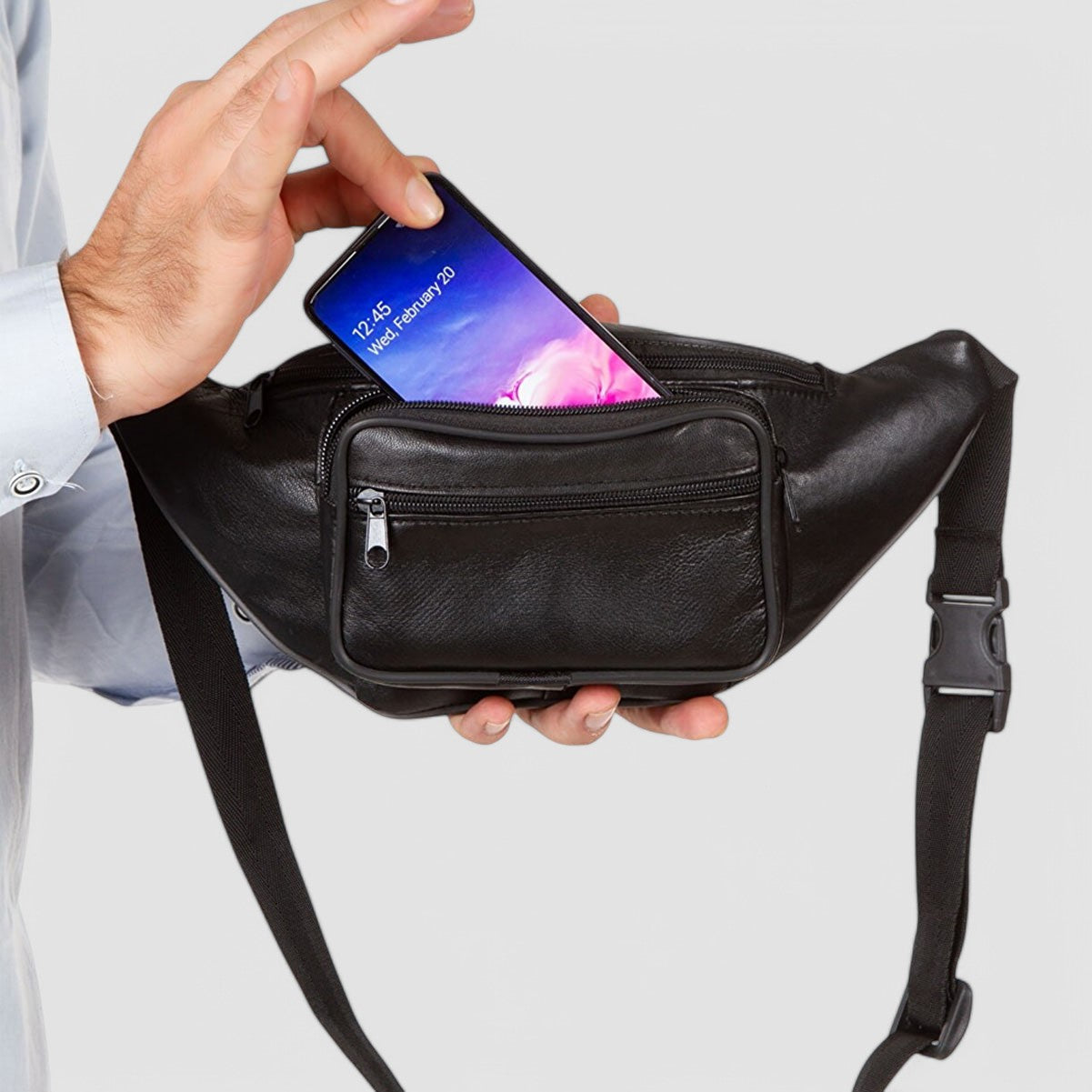 Lederax %100 Hakiki Deri Freebag Bel Çantası LD198