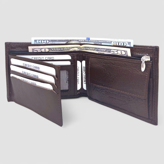 Lederax Hakiki Deri Fermuarlı Cüzdan Kartlık Bozuk Para Bölmeli LD239