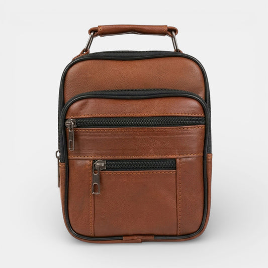 Lederax Deri Çelik Kasalı Dikey El Çantası Küçük Boy LD267