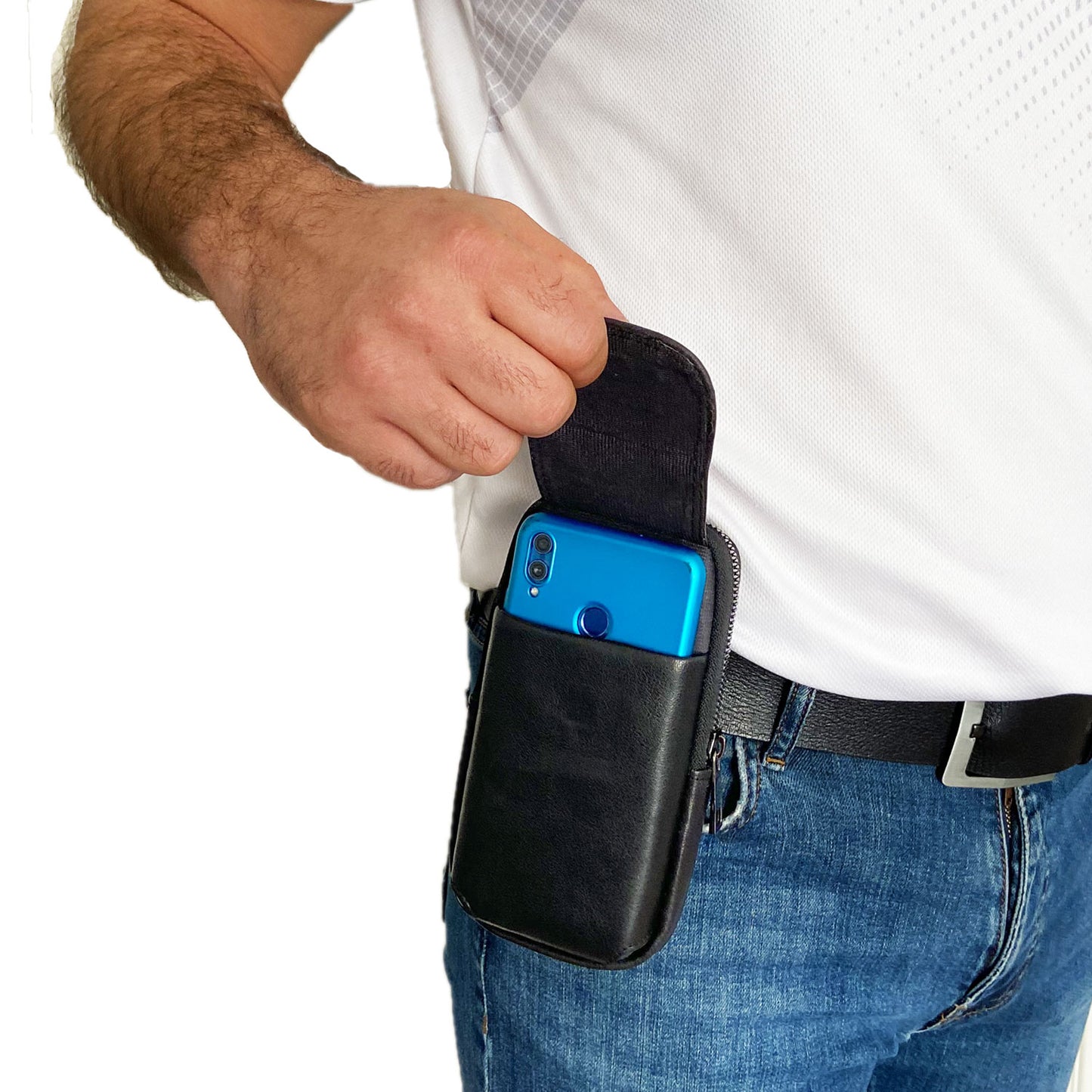 Lederax Hakiki Deri Telefon Bölmeli Bel Ve Göğüs Çantası LD295