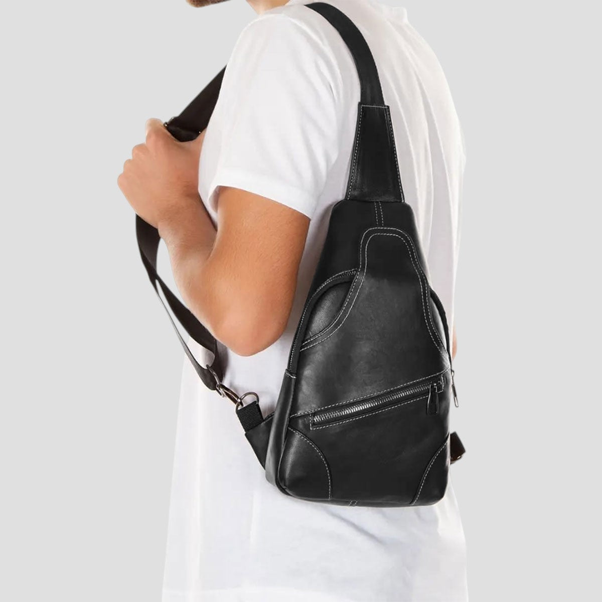 Lederax Hakiki Deri Çapraz Göğüs Çantası Bodybag LD315