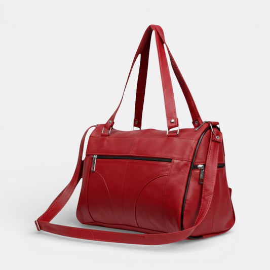 Lederax Hakiki Deri Beş Bölmeli Kadın El ve Omuz Çantası LD332