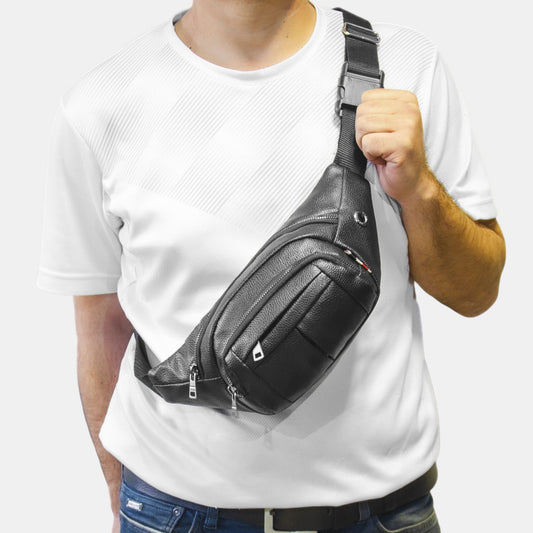 Lederax Suni Deri Bel ve Göğüs Çantası LD412