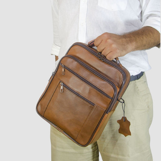 Lederax Hakiki Deri Kasalı El ve Omuz Çantası Battal Boy Dikey LD475