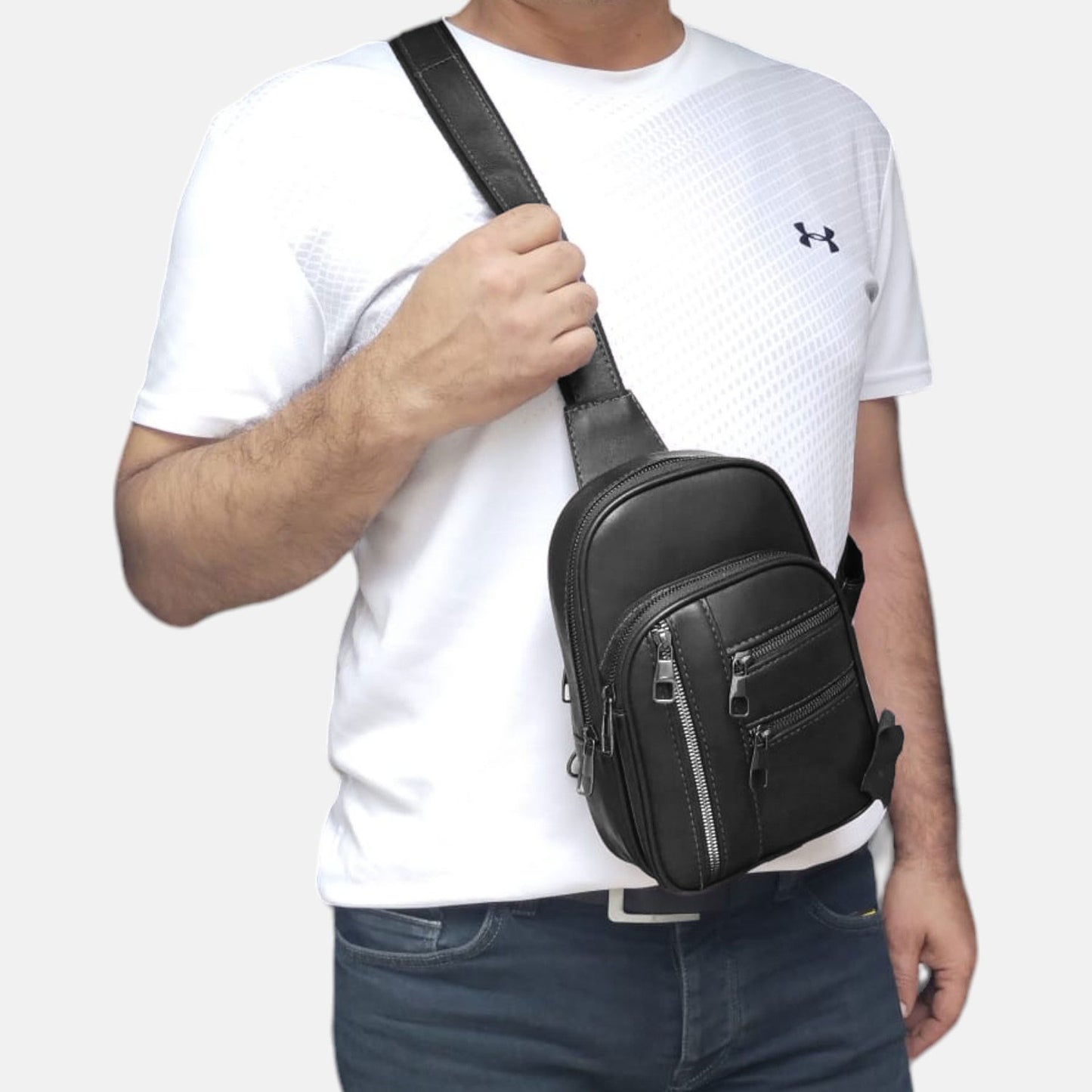 Lederax Hakiki Deri Göğüs Çantası Bodybag LD484