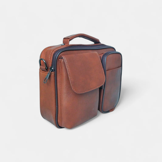 Lederax Hakiki Deri El ve Omuz Çantası LD488 Taba