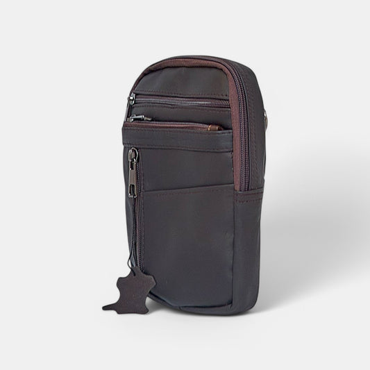 Lederax Hakiki Deri Beş Gözlü Bel ve Omuz Çantası LD516