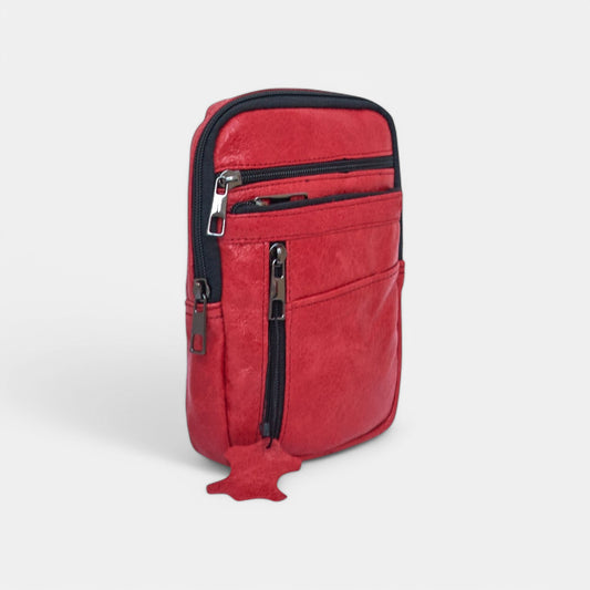 Lederax Hakiki Deri Beş Gözlü Bel ve Omuz Çantası LD516