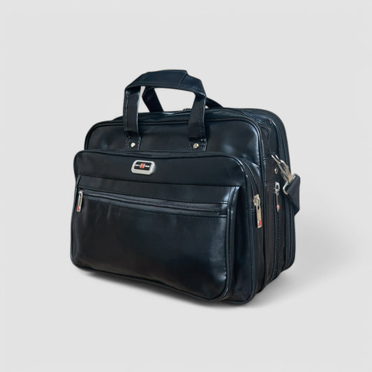 Lederax Suni Deri Körüklü Evrak Portföy 15,6 inç Laptop Çantası LD518