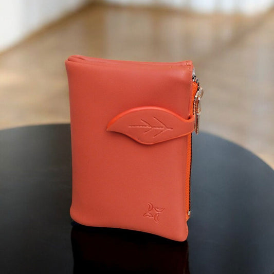 Lederax Suni Deri Soft Kadın Turuncu Cüzdan LD527