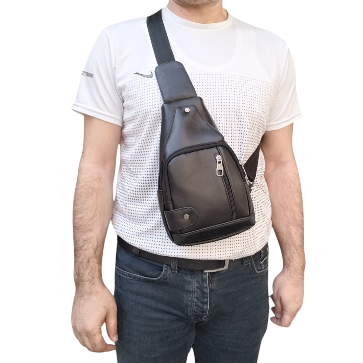 Lederax Hakiki Deri Göğüs Çantası Küçük Boy Bodybag LD535