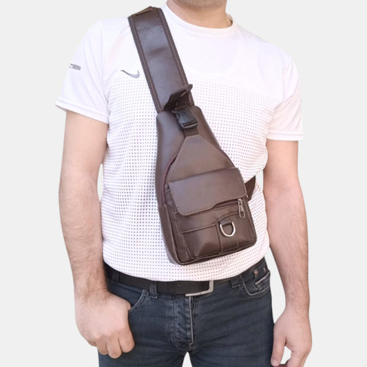 Lederax Hakiki Deri Göğüs Çantası Küçük Boy Bodybag LD537