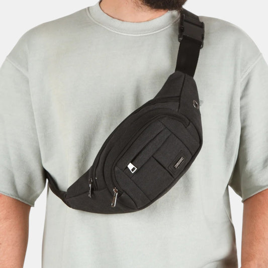 Lederax Kanvas Kumaş Bodybag Bel Çantası ve Omuz Çantası LD559