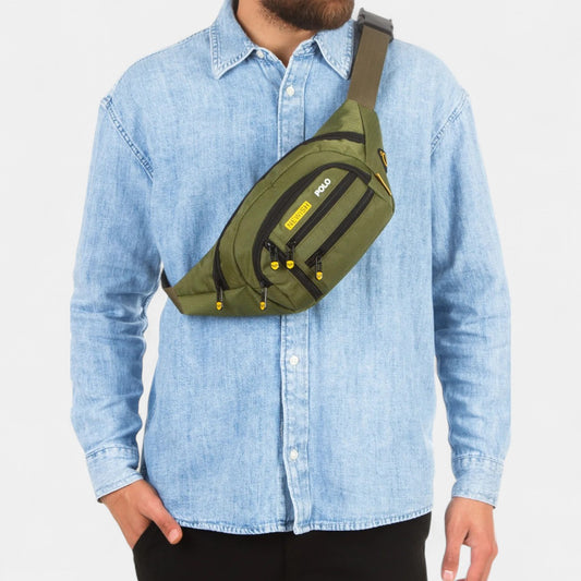 Lederax Altı Bölmeli Omuz Çantası Ve Bel Çantası NWP561