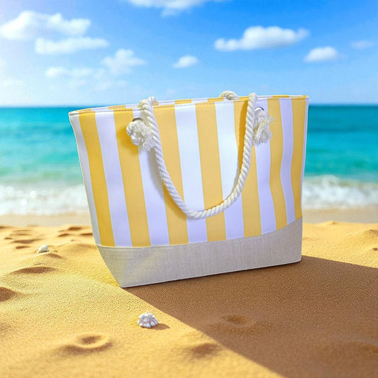 Lederax Fermuarlı Desenli Kadın Plaj Çantası LD588