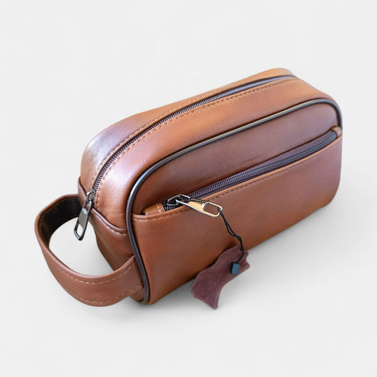 Lederax Hakiki Deri El Çantası Seyahat Çantası Kozmetik Çantası Tıraş Çantası Asker Çantası LD600