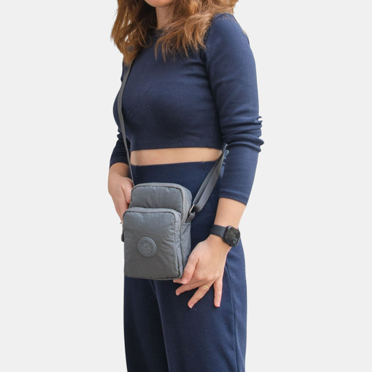 Lederax Krinkıl Kumaş Mini Omuz Çantası Çapraz Çanta LD614