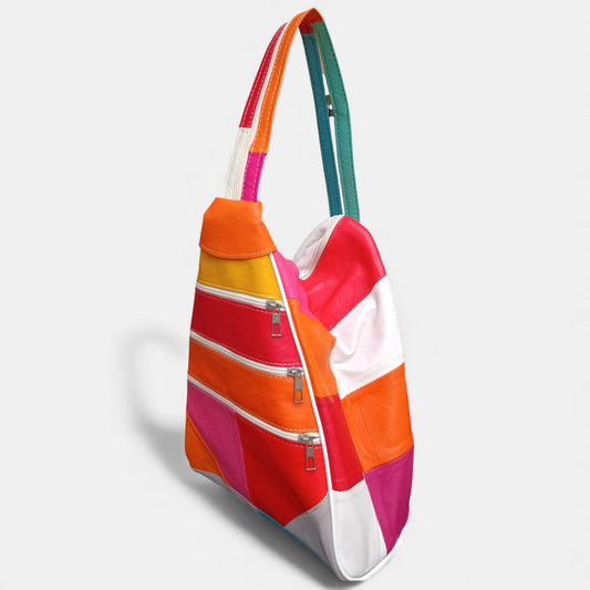 Lederax Hakiki Deri Çok Gözlü Sırt Ve Omuz Çantası LD619