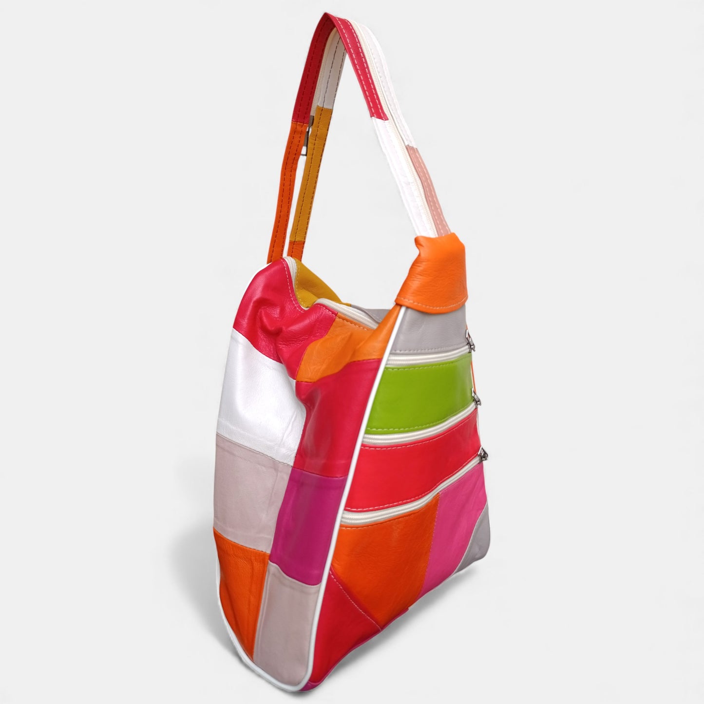 Lederax Hakiki Deri Çok Gözlü Sırt Ve Omuz Çantası LD619