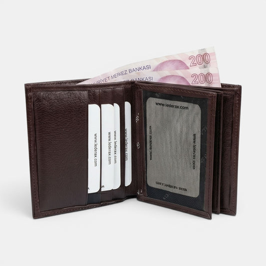 Lederax Hakiki Deri Dikey Erkek Cüzdan LD626