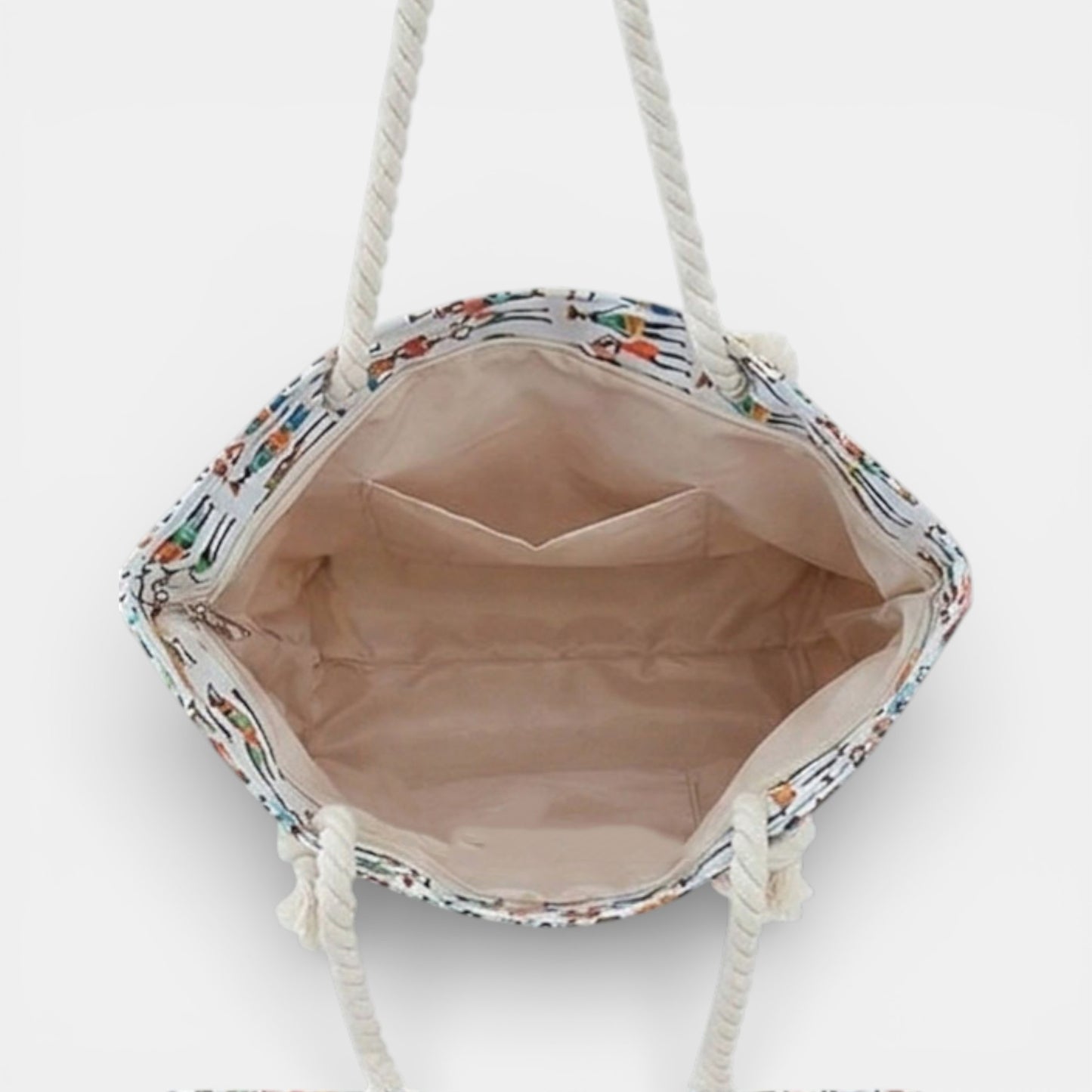 Lederax Etnik Afrika Figürlü Kadın Plaj Çantası LD641