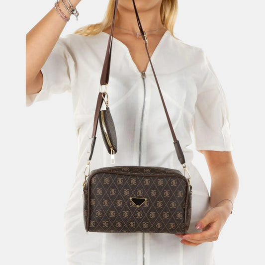 Lederax Suni Kadın Desenli Omuz Çantası LD651