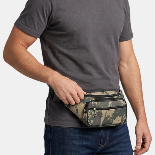 Lederax Çok Fonksiyonlu Kamuflaj Bel ve Omuz Çantası LD655