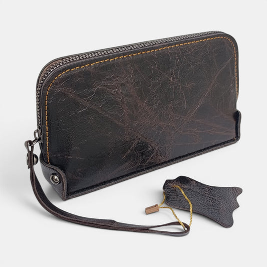Lederax Hakiki Dana Derisi Bileklikli Pouch Çanta LD662