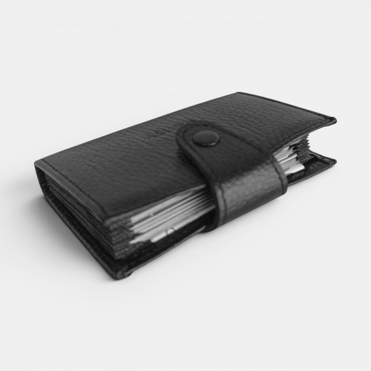 Lederax Hakiki Deri Minimalist Akordiyon Kartlık LD676