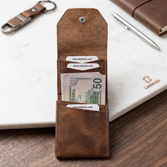 Lederax Hakiki Crazy Deri Minimalist Kartlık Cüzdan LD700