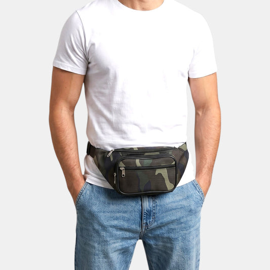 Lederax Çok Fonksiyonlu Kamuflaj Bel ve Omuz Çantası LD701