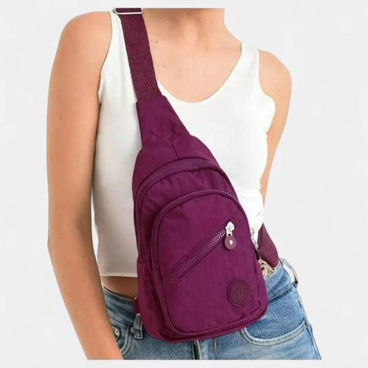 Lederax Krinkıl Kumaş Çapraz Askılı Göğüs Çantası Bodybag Ld51