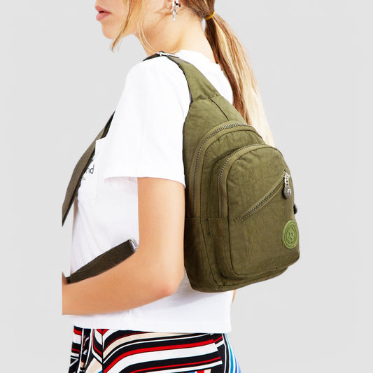 Lederax Krinkıl Kumaş Çapraz Askılı Göğüs Çantası Bodybag Ld51