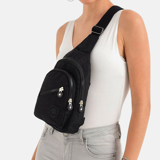 Lederax Krinkıl Kumaş Çapraz Askılı Göğüs Çantası Bodybag Ld51