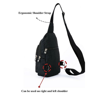 Lederax Krinkıl Kumaş Çapraz Askılı Göğüs Çantası Bodybag Ld51