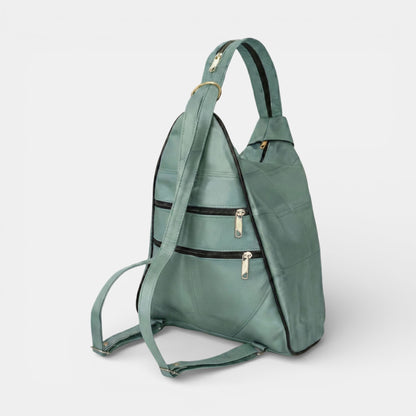 Lederax Hakiki Deri Çok Gözlü Sırt Ve Omuz Çantası LD52