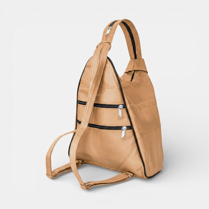 Lederax Hakiki Deri Çok Gözlü Sırt Ve Omuz Çantası LD52